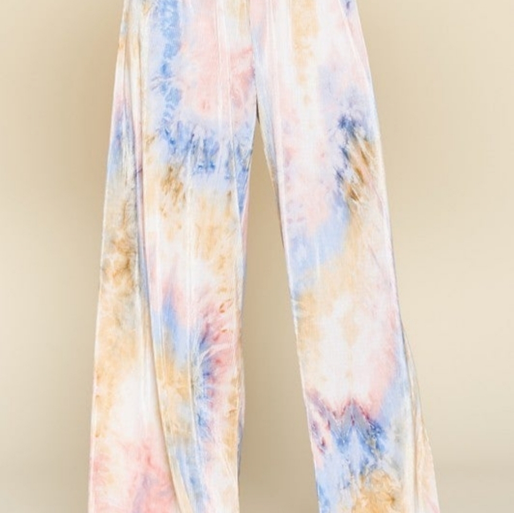 Oddi wide leg tie dye pants